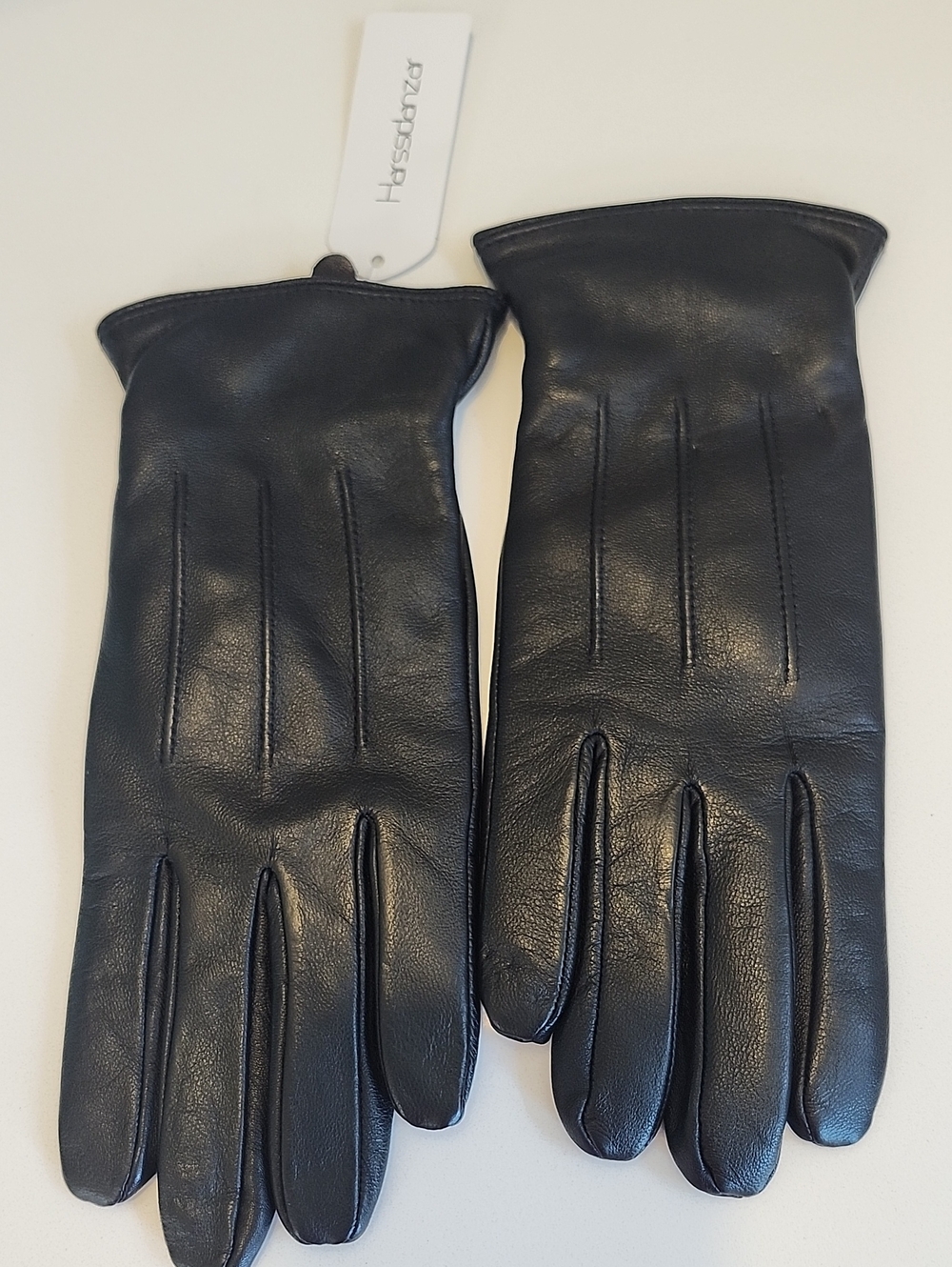 Women's Black Leather Gloves - H&M